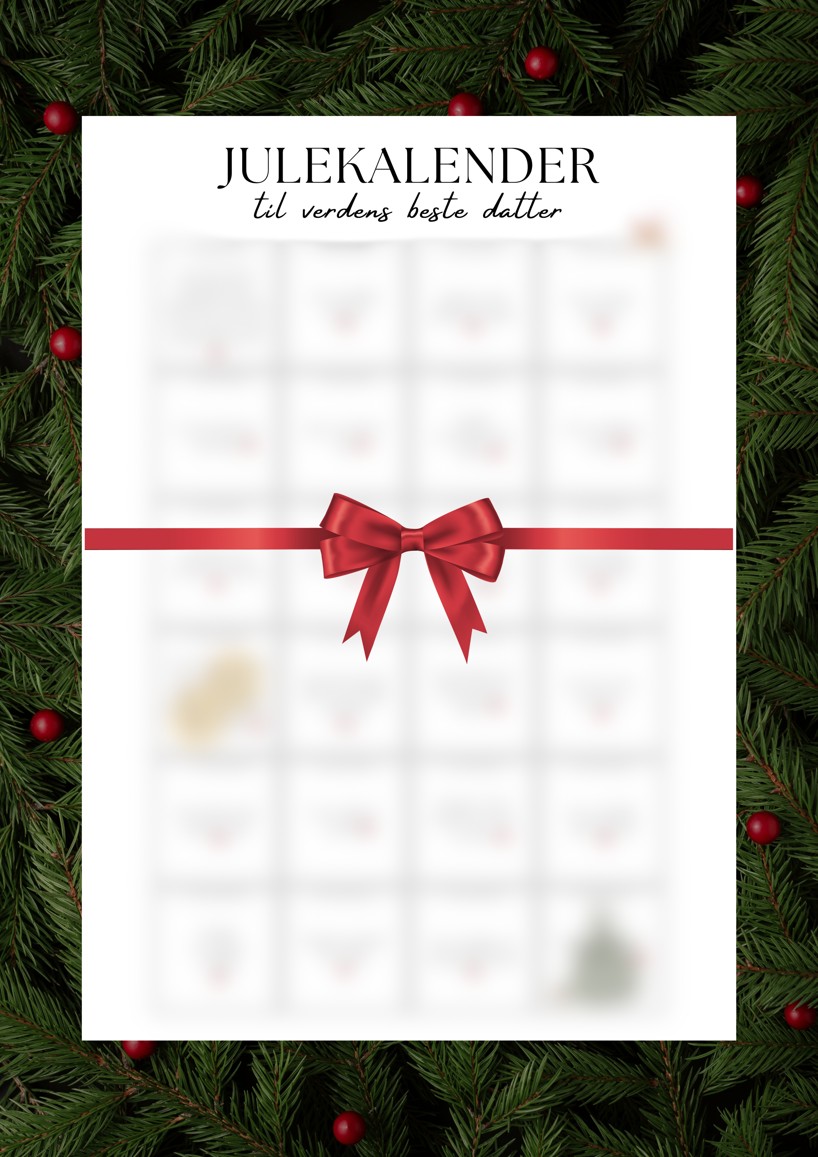 Julekalender til DATTER (personlig)