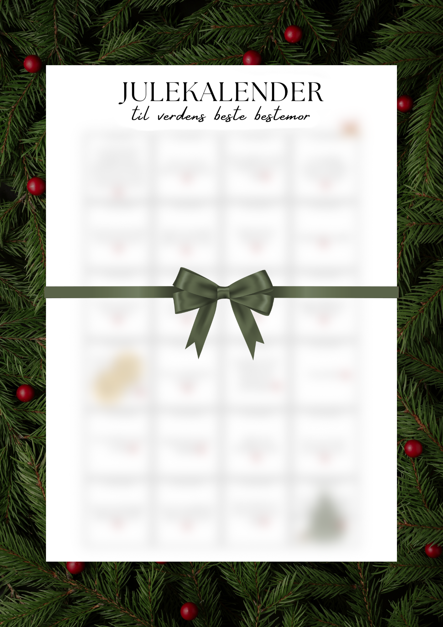 Julekalender til BESTEMOR (med aktiviteter)