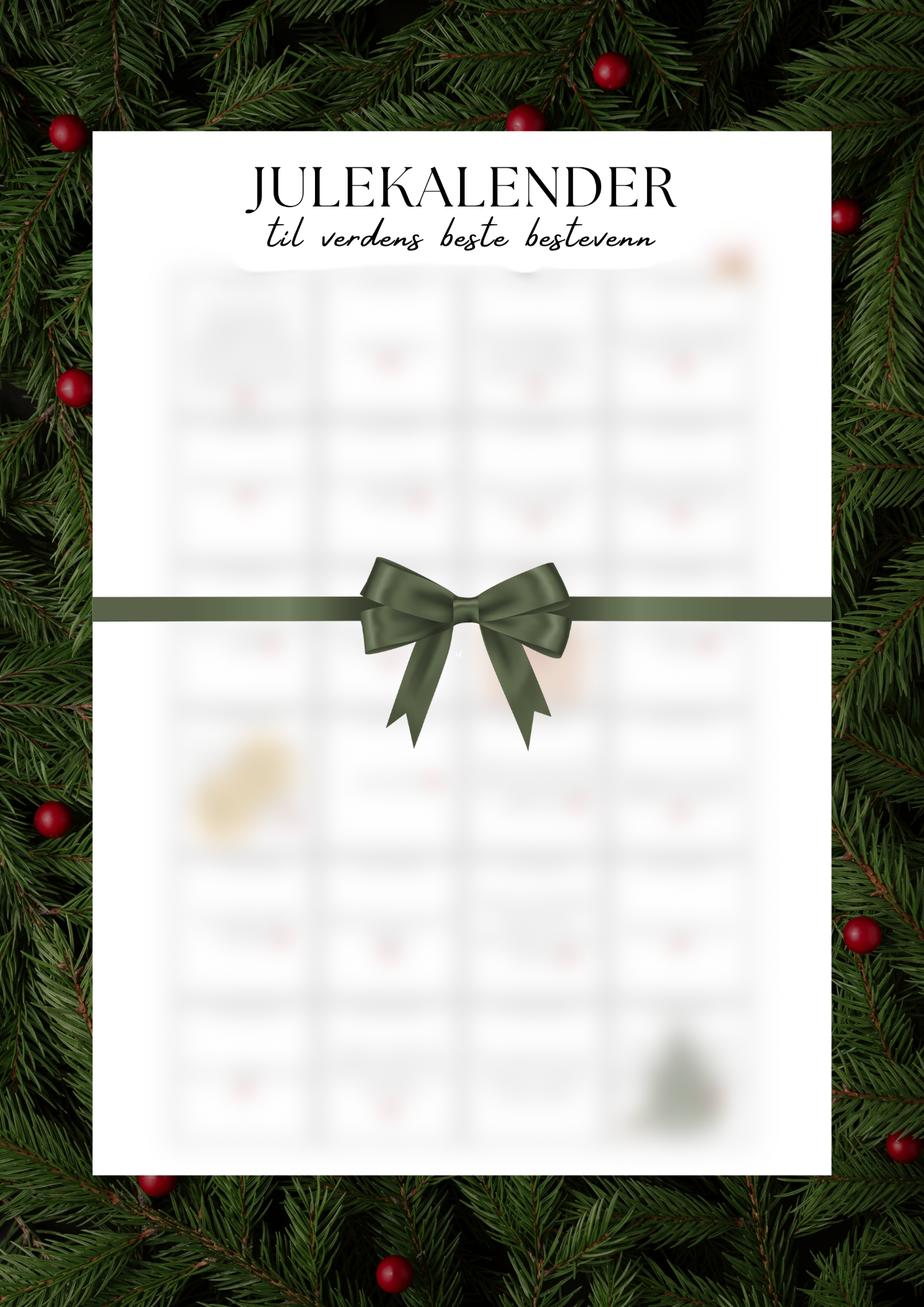 Julekalender til BESTEVENN (med aktiviteter)
