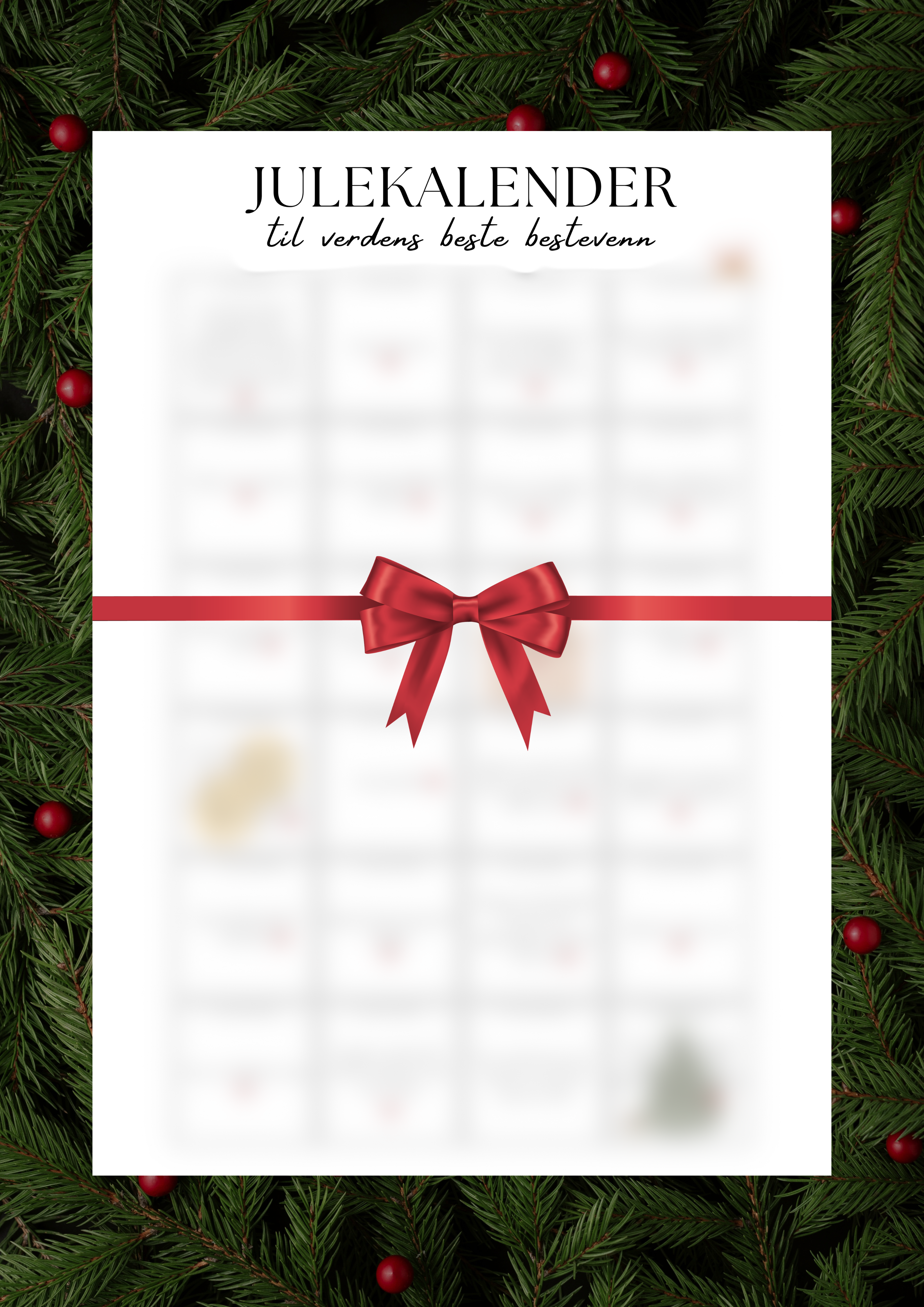 Julekalender til BESTEVENN (personlig)