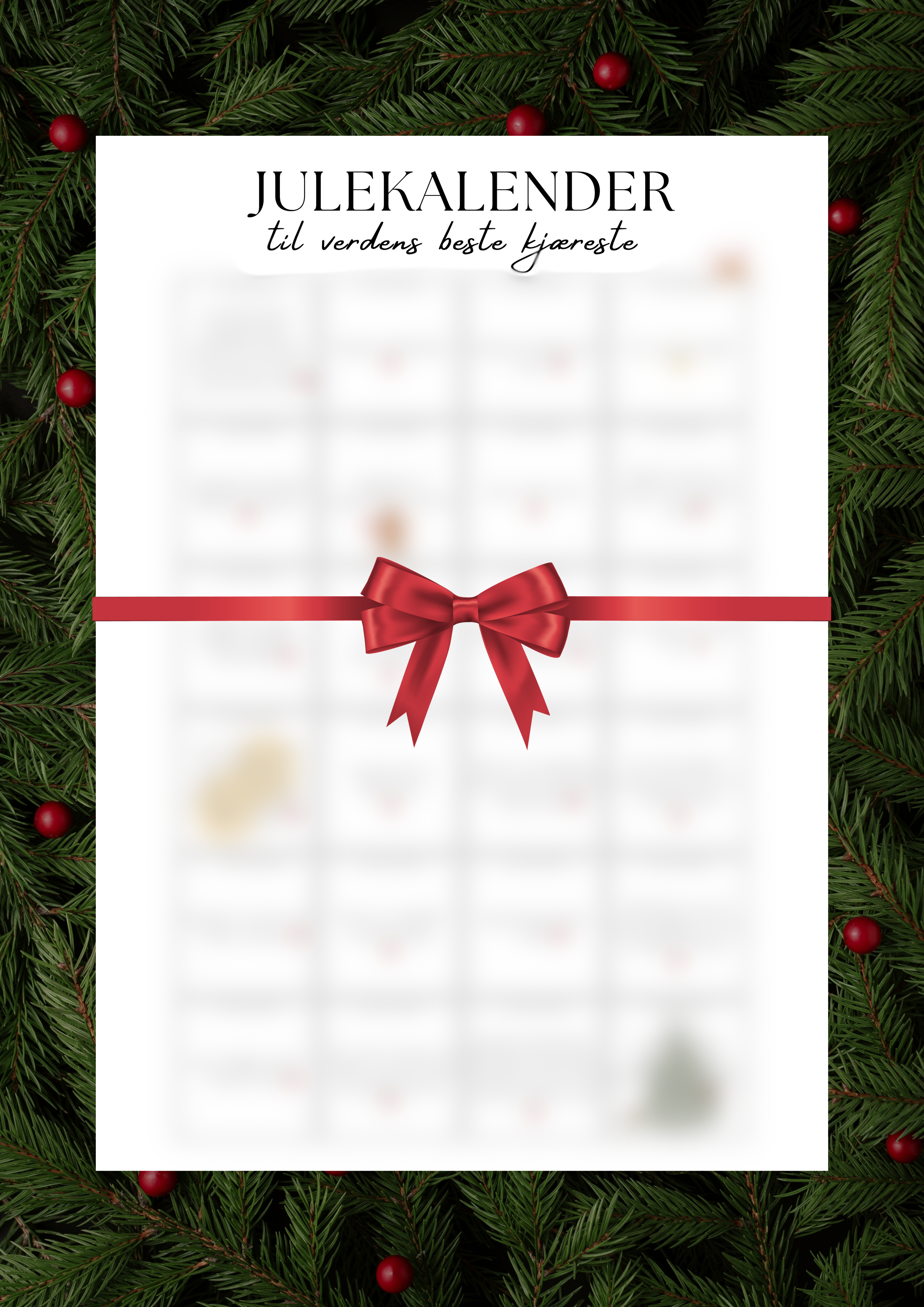 Julekalender til KJÆRESTE (personlig)